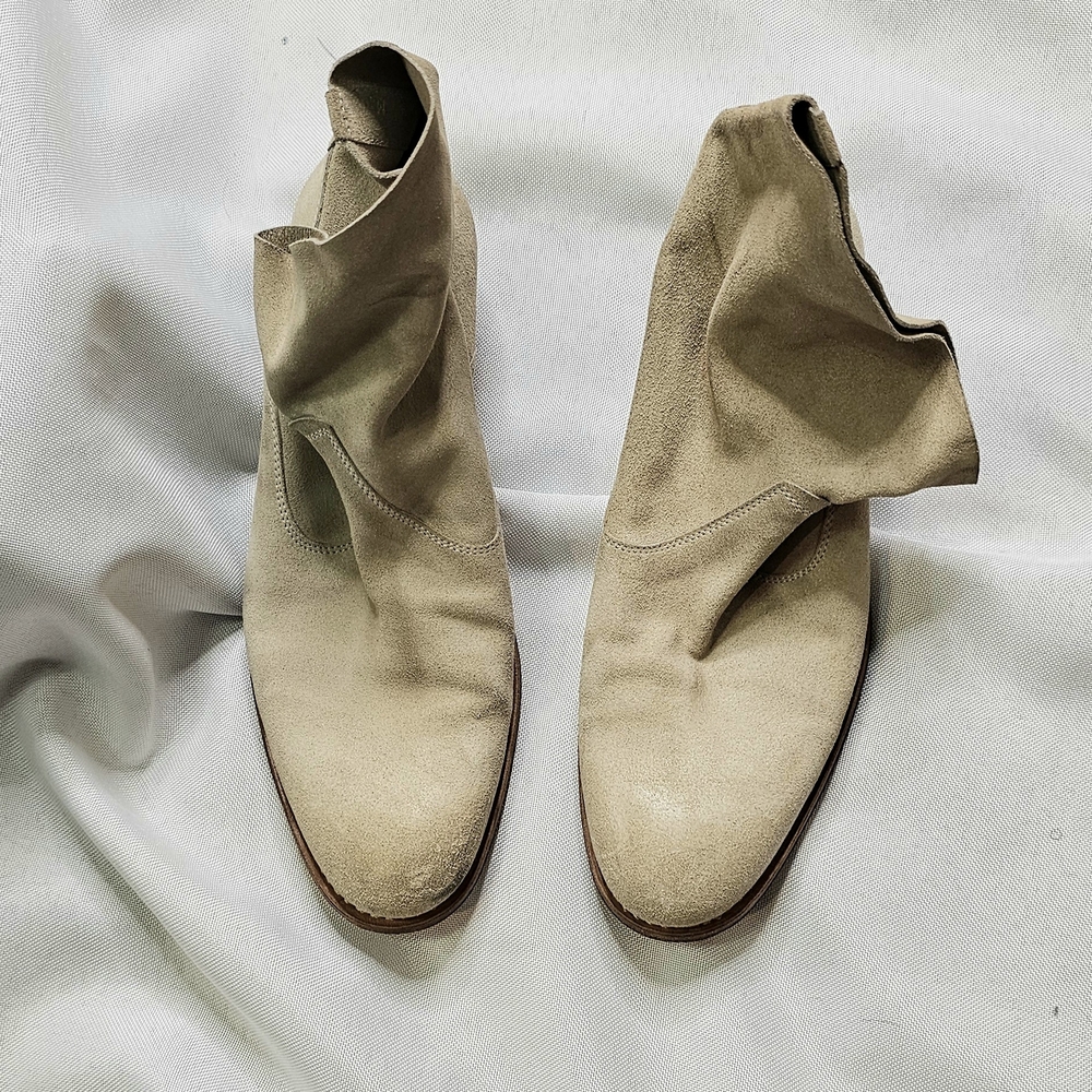 n.d.c. Women's Beige Leathet Ankle Boots